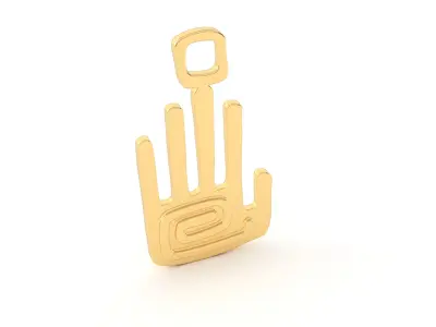 Native American pendant Hand 3D print model