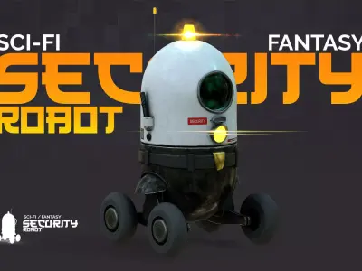 Sci-Fi Fantasy Security Robot 3D model