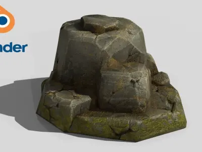 Stone v2 Low-poly 3D model