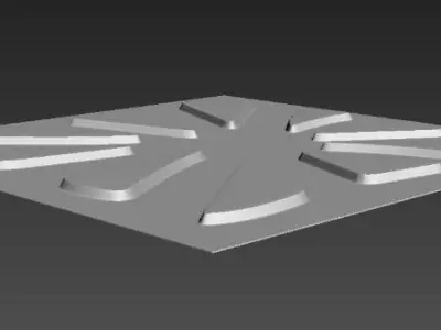 3d wall panel Low-poly 3D model