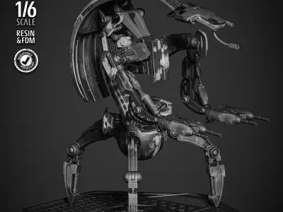 STAR WARS Droideka Sculpture 3D print model