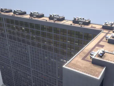 MSK Building 23 west Low-poly 3D model