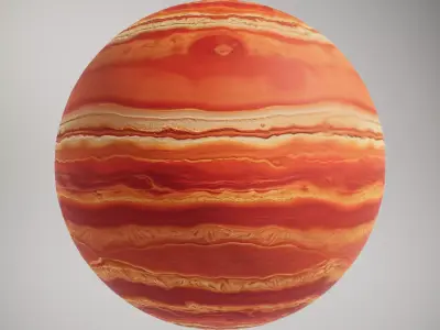 HQ PBR Textures Set Planetary Gas Bands Texture