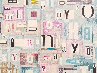 Type Collage Pastel Wallpaper Texture Texture