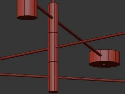 SUNSHINE chandelier with five lights 3D model