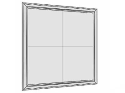 Mirror in a wooden frame GZ-M1024 3D model