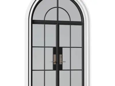 Entrance street arched Doors in Art Deco style 3D model