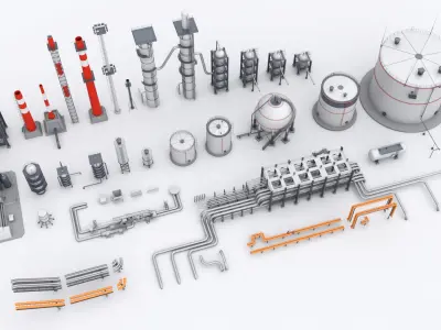  Refinery kitbash Industrial collection unit 