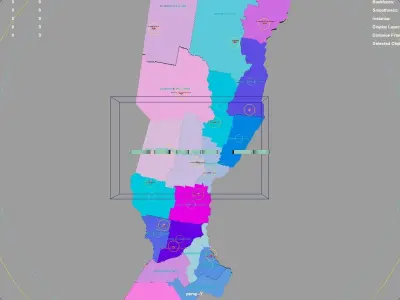 Santa Fe  Argentina map region geography political geographic 3D model