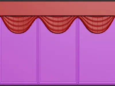 curtain window  3D model