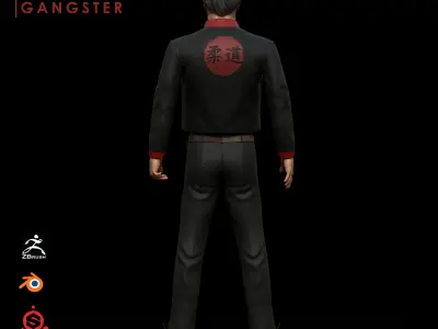 KOREAN GANGSTER OR STREET FIGHTER Low-poly 3D model