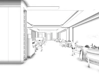 Business Restaurant - Coffee - Banquet  111 3D model