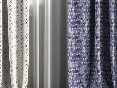 Curtain Set 140 3D model