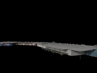 3D Building Low Poly Office Low-poly 3D model