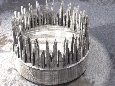 Sci-Fi Dome Tower Collection 4 designs 3D model