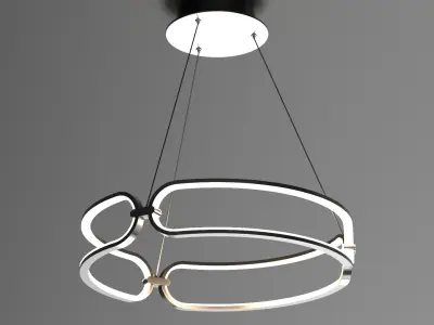 Round LED Lamp Colette 3D model
