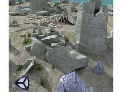 Ancient Ruins Low-poly 3D model