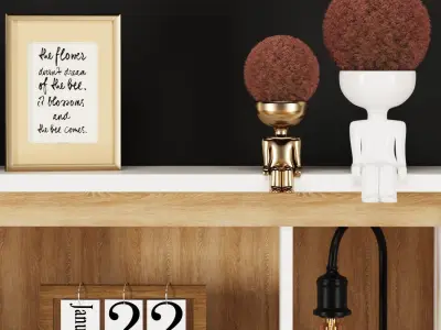 Office workplace 3D model