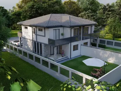 House 20 Exterior Low-poly 3D model