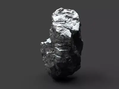 Snowy Rock 4-7 Low-poly 3D model
