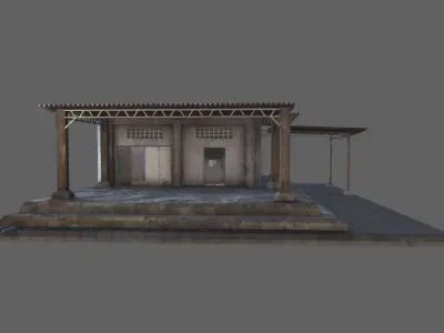 Building 07 Low-poly 3D model