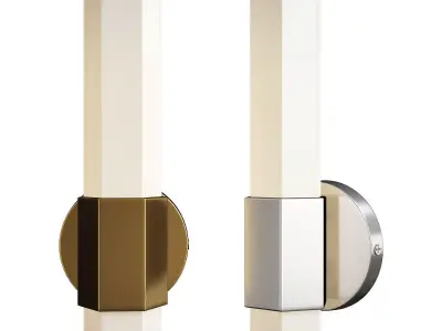 CONTEMPORARY HEXAGON BATH SCONCE Low-poly 3D model