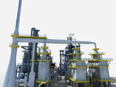 Refinery oil 3D model