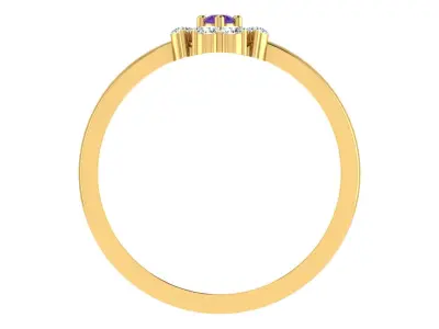 Women Ring Render 3dm STL OBJ FBX  3D print model 6