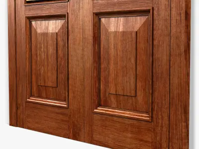 Door0054 ornate wooden door 3D model