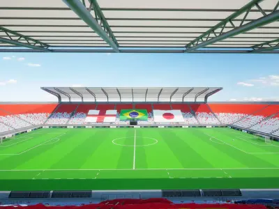 Football Stadium Unreal Engine 5  Low-poly 3D model