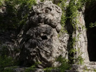 Ancient ruins  Low-poly 3D model