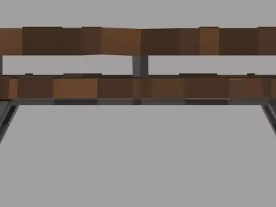 Low Poly Stylized Bench Game Ready Low-poly 3D model