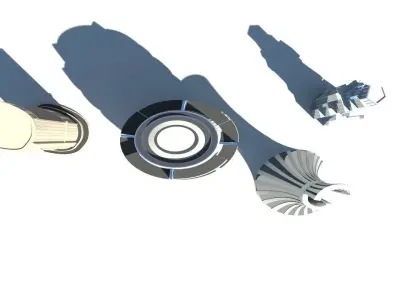 Skyscrapers futuristic skyscraper 3D model
