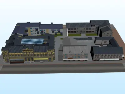 CITY BUILDING LOW POLY PP 01 3D model
