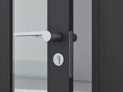 Aluminium door 203 3D model