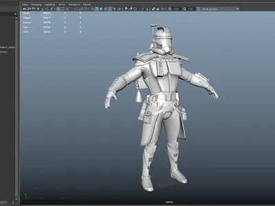 Arc Clone Trooper Low-poly 3D model