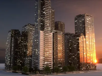 City Block Type B07 3D model