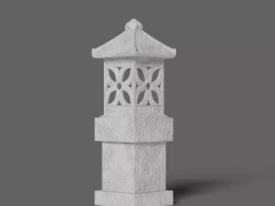 Garden Lamp V01 Balinese Outdoor Light 3D model