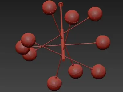 Chadelier Abstraction Balls 3D model