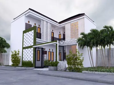 BALINESE HOUSE  Low-poly 3D model