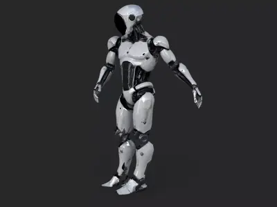 Humanoid Robot Animation Low-poly 3D model