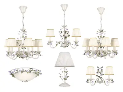 785 Aiola Lightstar Collection of Classical Lamps 3D Model Pack