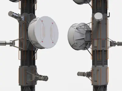 Sci fi antenna 7 3D model