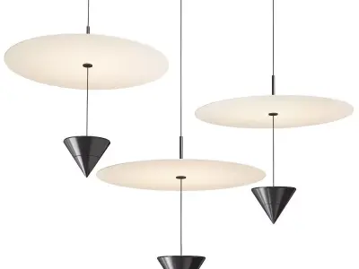 Minimalist Flying Saucer Chandelier 3D model