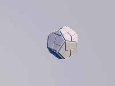 Sci Fi Object No 22 - Pyramid Sphere Torus 2019 Low Poly 3D model