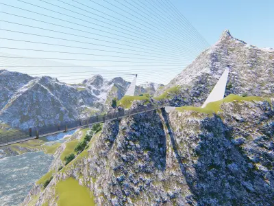 Bridge suspension - 3D model Max-Lumion 3D model