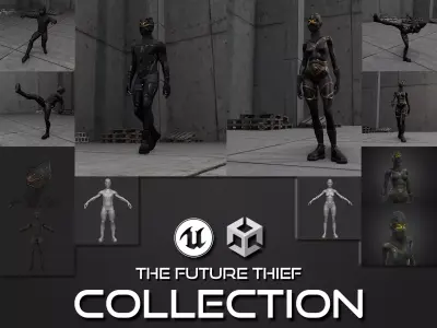 Sci-fi Thief - The Future Thief 3D Model Pack