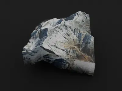 Annapurna III Low-poly 3D model