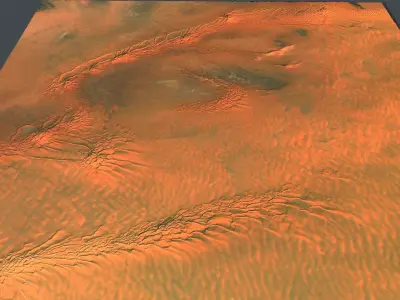 Desert landscape in Libiya  3D model