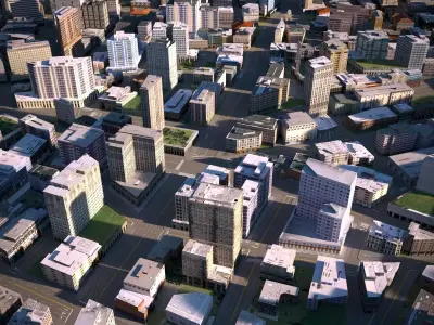 City 33 Low-poly 3D model